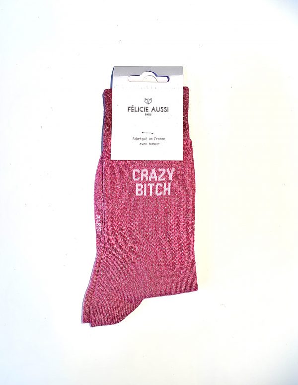 Chaussettes CRAZY BITCH PAILLETTES - FELICIE AUSSI