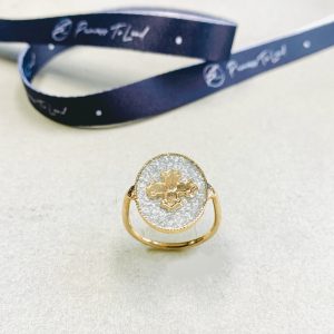 Bague HORTENSE Gris pailletté - PRINCESS TO LEND