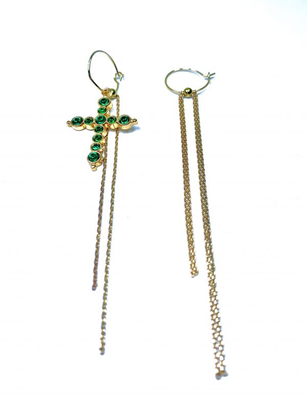 Boucles d'Oreilles SALOMEE Emeraude - PRINCESS TO LEND – Image 2