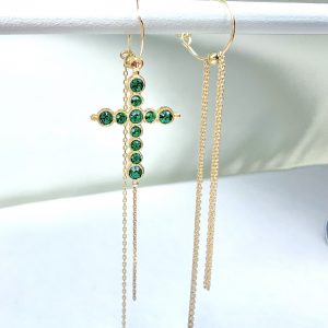 Boucles d'Oreilles SALOMEE Emeraude - PRINCESS TO LEND