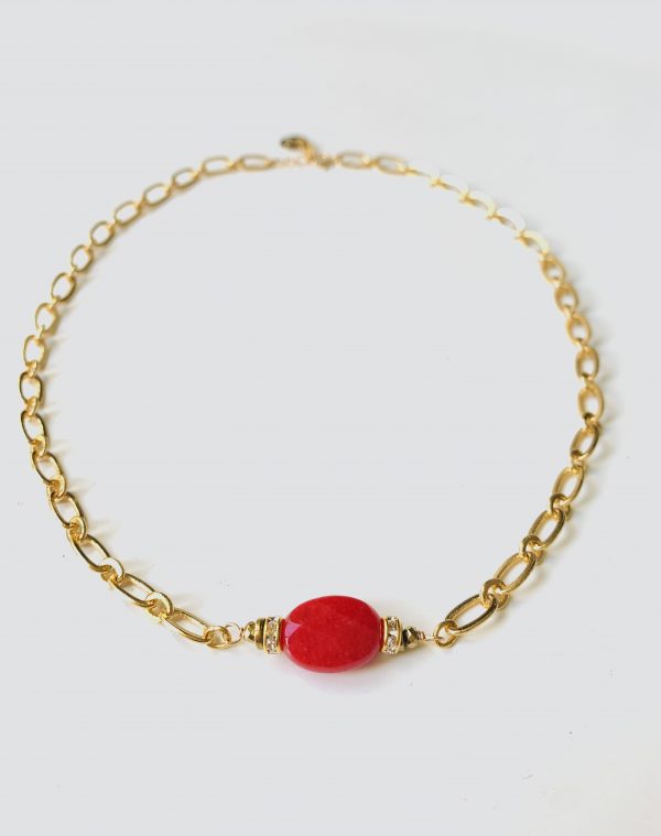 Collier PAISLEY JADE Rouge - PRINCESS TO LEND