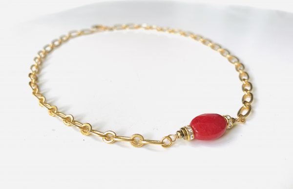 Collier PAISLEY JADE Rouge - PRINCESS TO LEND – Image 2