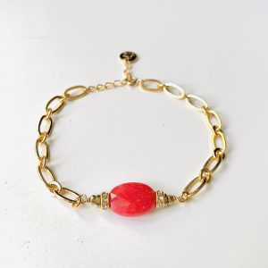 Bracelet PAISLEY JADE Rouge - PRINCESS TO LEND
