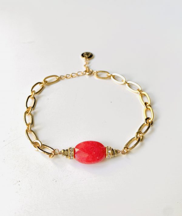 Bracelet PAISLEY JADE Rouge - PRINCESS TO LEND