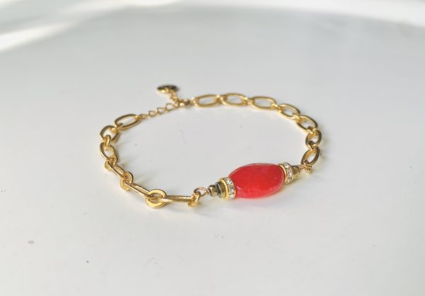 Bracelet PAISLEY JADE Rouge - PRINCESS TO LEND – Image 2