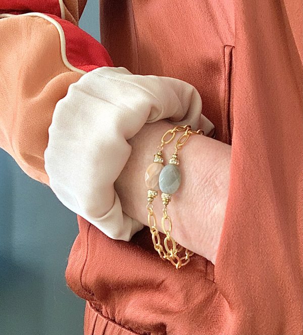 Bracelet PAISLEY PIERRE DE LUNE Blanche - PRINCESS TO LEND – Image 4