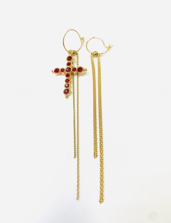 Boucles d'Oreilles SALOMEE Rubis - PRINCESS TO LEND – Image 3