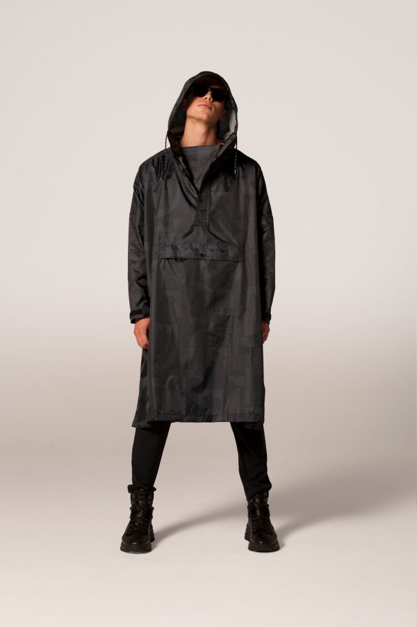 Poncho BACK TO BLACK ART CAMO - RAINKISS