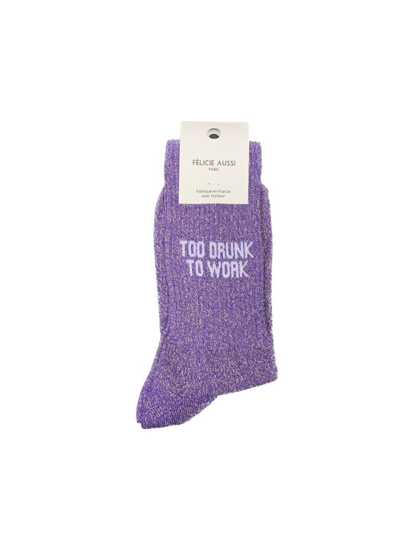 Chaussettes Lurex TOO DRUNK TO WORK - FELICIE AUSSI