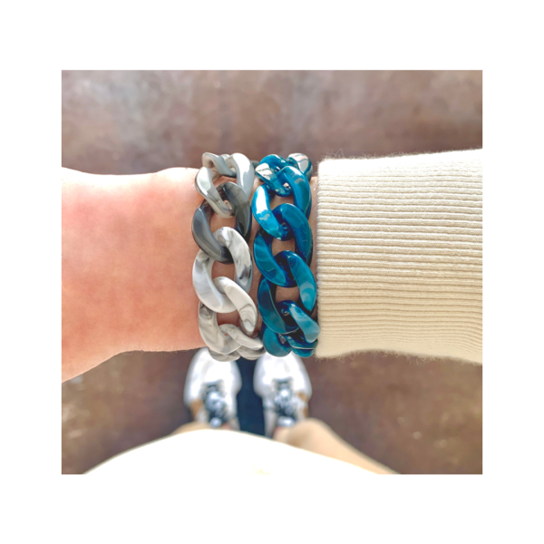 Bracelet ANGELE Blanc et Vert Menthe - PRINCESS TO LEND – Image 2