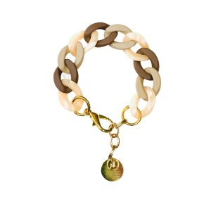 Bracelet ANGELE Orange/Taupe/Marron - PRINCESS TO LEND