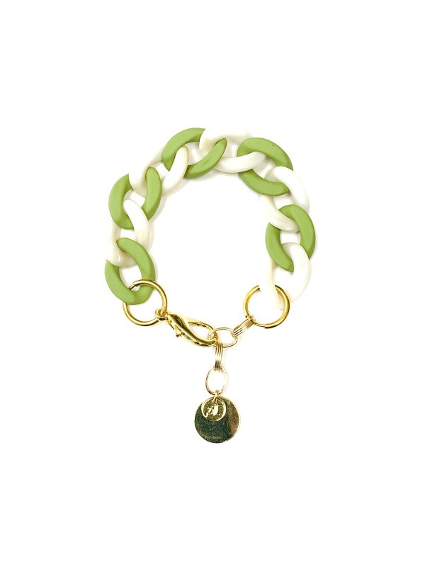 Bracelet ANGELE Blanc et Vert Tendre - PRINCESS TO LEND