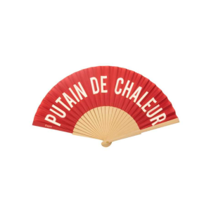 Eventail PUTAIN DE CHALEUR Rouge
