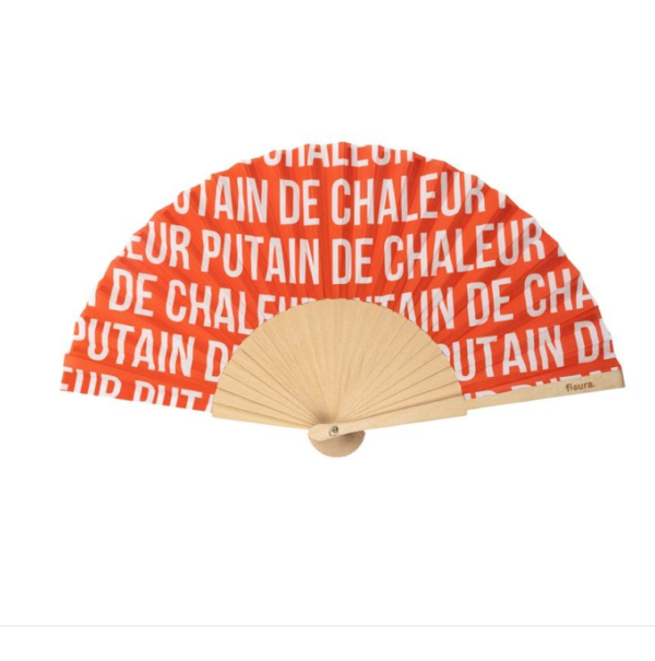 Eventail PUTAIN DE CHALEUR Rouge