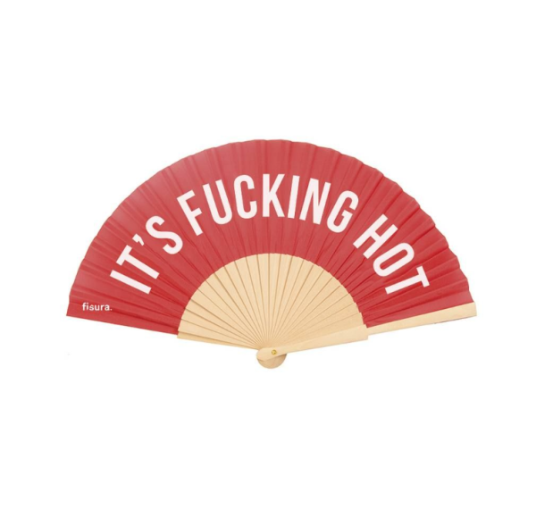 Eventail - IT'S FUCKING HOT - ROUGE & BLANC
