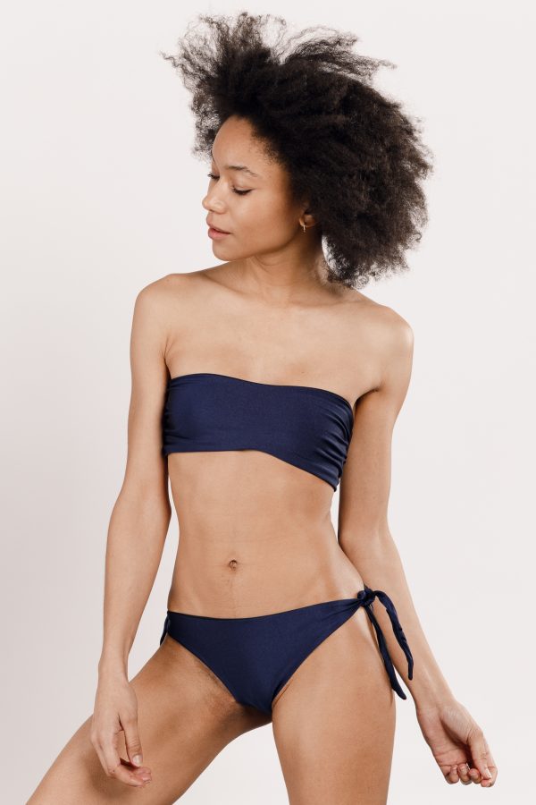 Bandeau LILI Noir et Marine Irisé - LILNA SWIMWEAR – Image 2