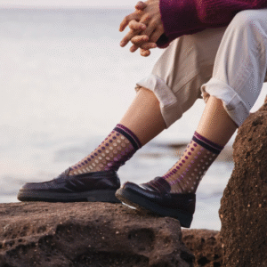 Chaussettes VETRATA Violette - ATELIER SAINT EUSTACHE