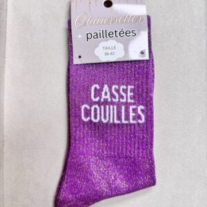 Chaussettes CASSE COUILLES VIOLET