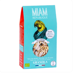 Granola bio Noix du Brésil, Chocolat noir & Noix de coco-muesli crunchy-vegan-sans gluten