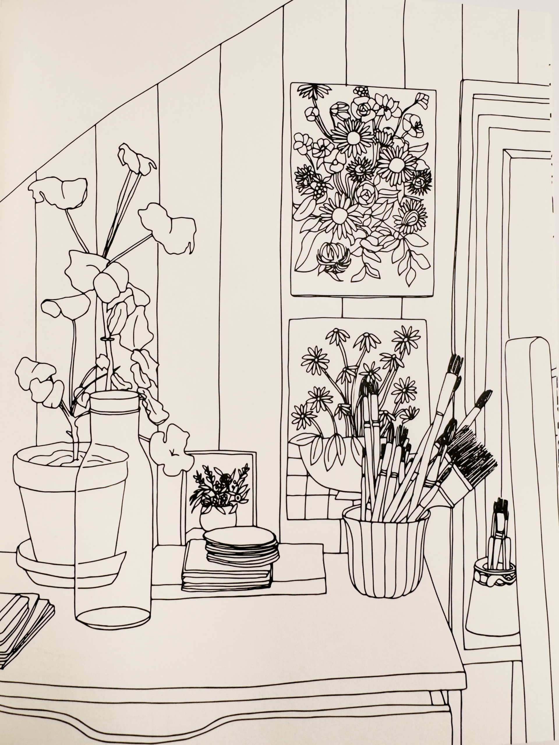Livre à colorier FLEURS – Image 2