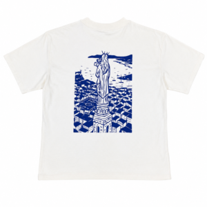 Tee Shirt BONNE MERE bleu Coupe Oversize - 56 RUE SAINTE