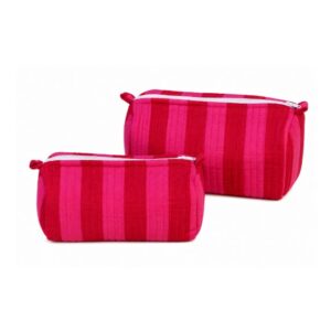 Trousse matelassée Rayée Rose – by La Boutik Labo