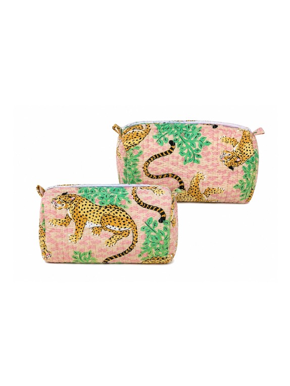 Trousse matelassée Tigre Rose – by La Boutik Labo
