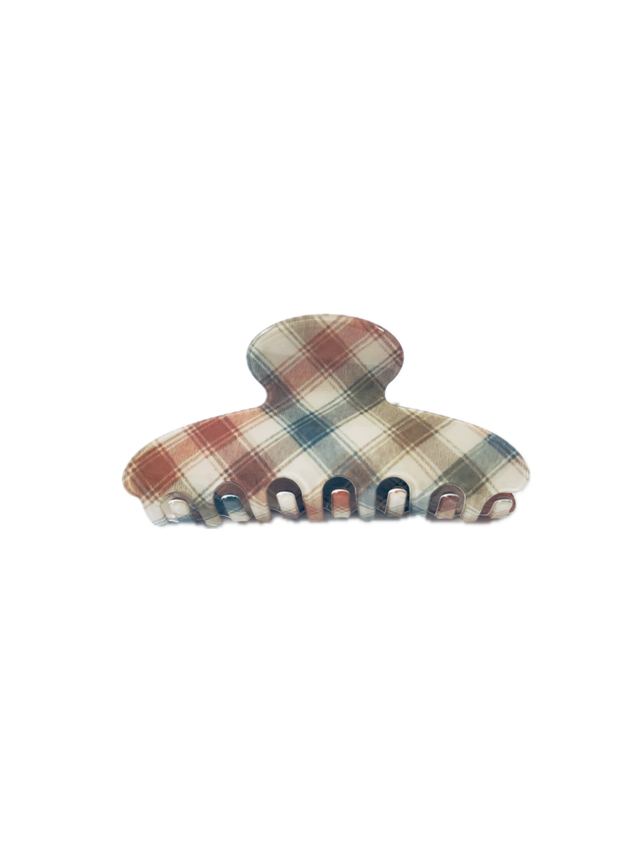 Pince à cheveux tartan multicolore 10 cm | La Boutik Labo
